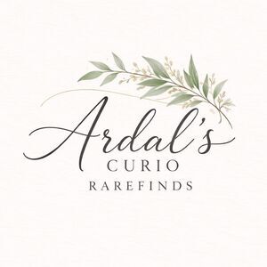 Botanical Logo Wall Art in Olive Green and Gold